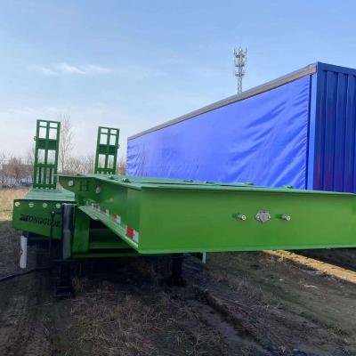 Tarzan 30-60T Heavy-Duty Low Flatbed Semi-Trailer | 3-Axle Steel Lowbed Trailer for Heavy Equipment Transport