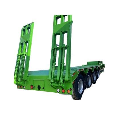 Tarzan 3-Axle 50-Ton Lowboy Low Bed Semi-Trailer for Heavy Equipment Transport
