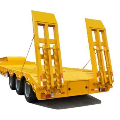 Tarzan 3-Axle 60-Ton Steel Low Bed Semi-Trailer for Heavy Equipment Transport