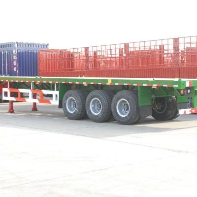 Tarzan 60T 3-Axle 40ft Flatbed Container Semi-Trailer