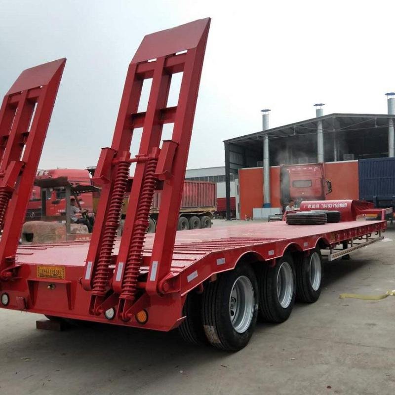 CHINA 3-Axle 60T Steel Flatbed Semi-Trailer