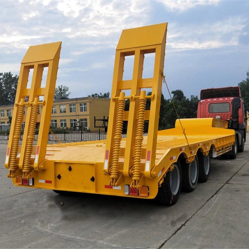 60-Ton 3-Axle Gooseneck Lowbed Semi Trailer