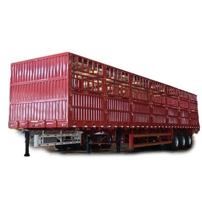 Heavy-Duty 3-Axle 60T Steel Stake Barn Fence Semi-Trailer for Long-Distance Transport