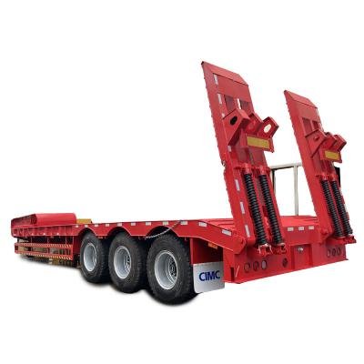 KAYUAN 3-Axle 60T Heavy Machinery Low Bed Semi Trailer