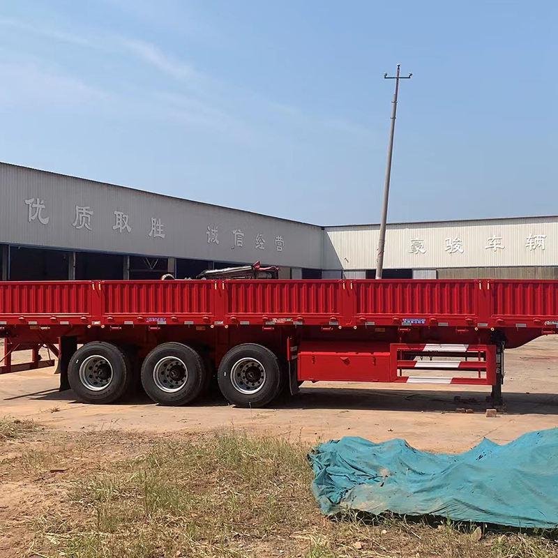 60 Ton Steel Side Fence Semi Trailer | 3-Axle Drop Side Cargo Transport Trailer
