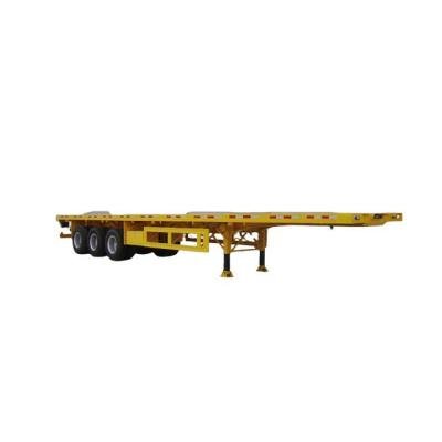 60-Ton Carbon Steel 3/4-Axle 12-Wheel Flatbed Semi-Trailer