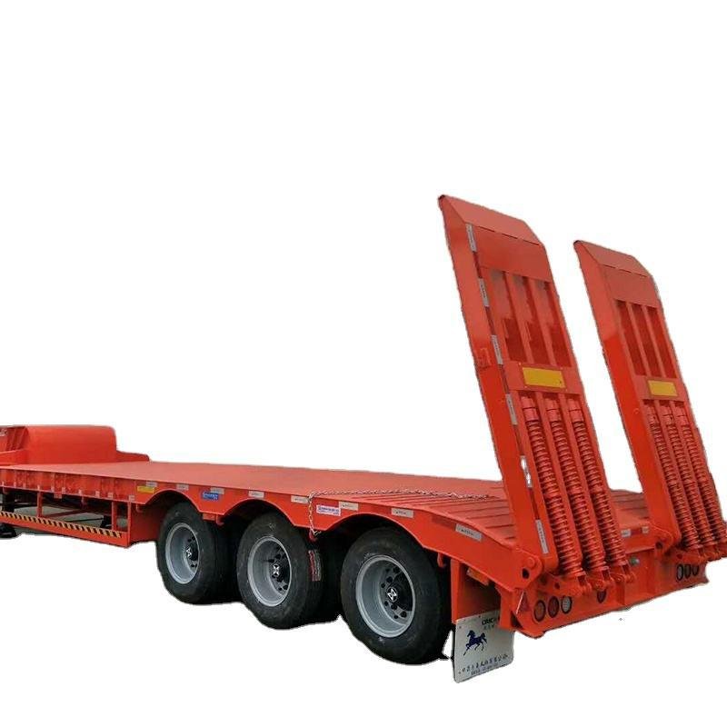 Heavy-Duty 3-Axle Low Bed Semi Trailer 50T Capacity
