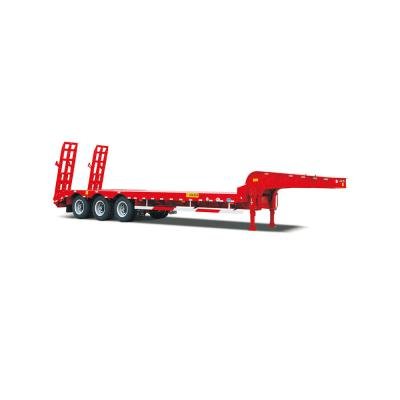 DongFeng 50 Ton 40ft 3-Axle Low Bed Semi Trailer for Heavy Haulage