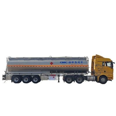 CIMC 3-Axle 47000L Aluminum Fuel Tank Semi-Trailer for Petroleum Transport