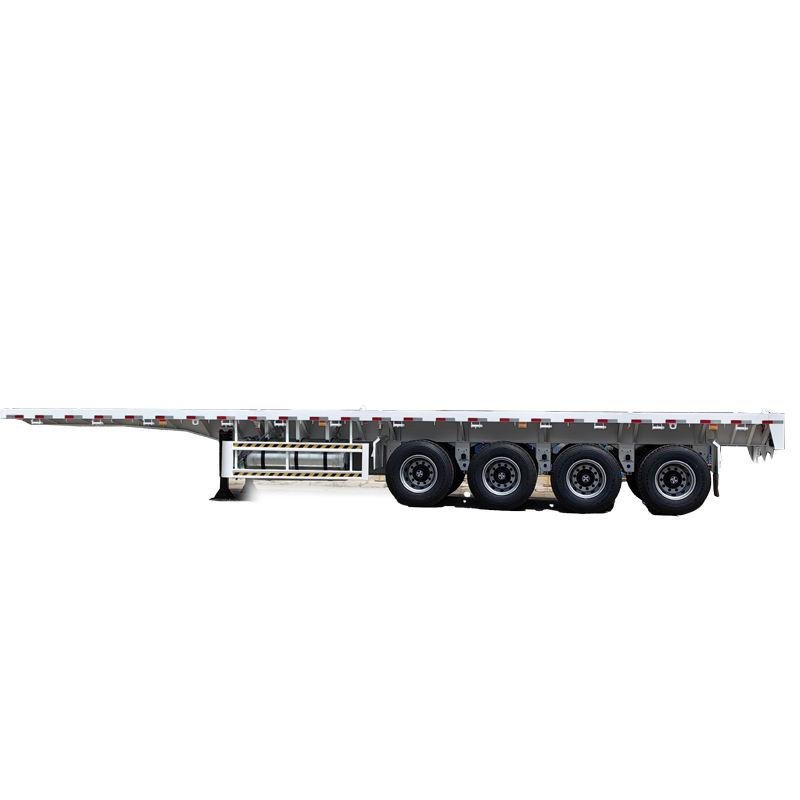 Quality Assurance 180T 4-Axle Flatbed Semi Trailer Heavy-Duty Steel Transport