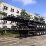 Quality Assurance 180T 4-Axle Flatbed Semi Trailer Heavy-Duty Steel Transport