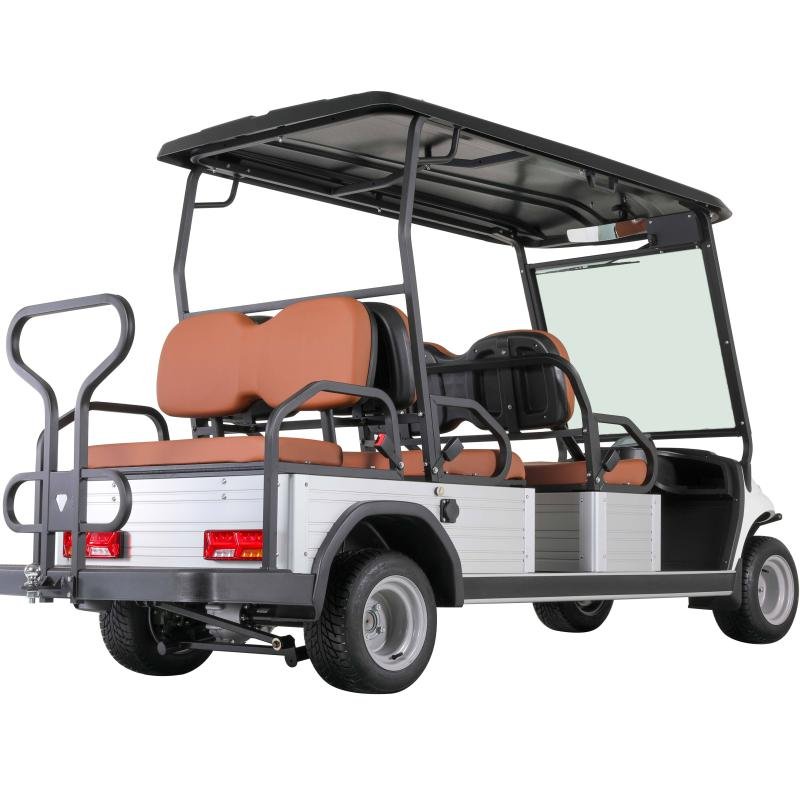 6-Seater Electric Utility Cart 5kW Motor 72V 90km Range Cargo Bed