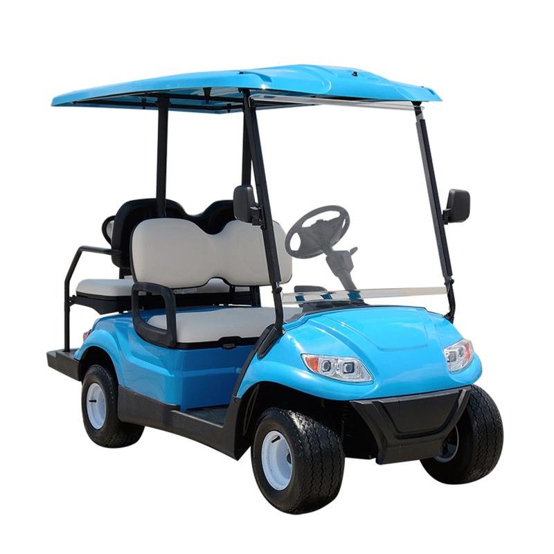 Lvtong LT-A617.2 48V 4kW AC Electric 2+2 Passenger Golf Cart with Lift-Up Chassis and LED Lighting