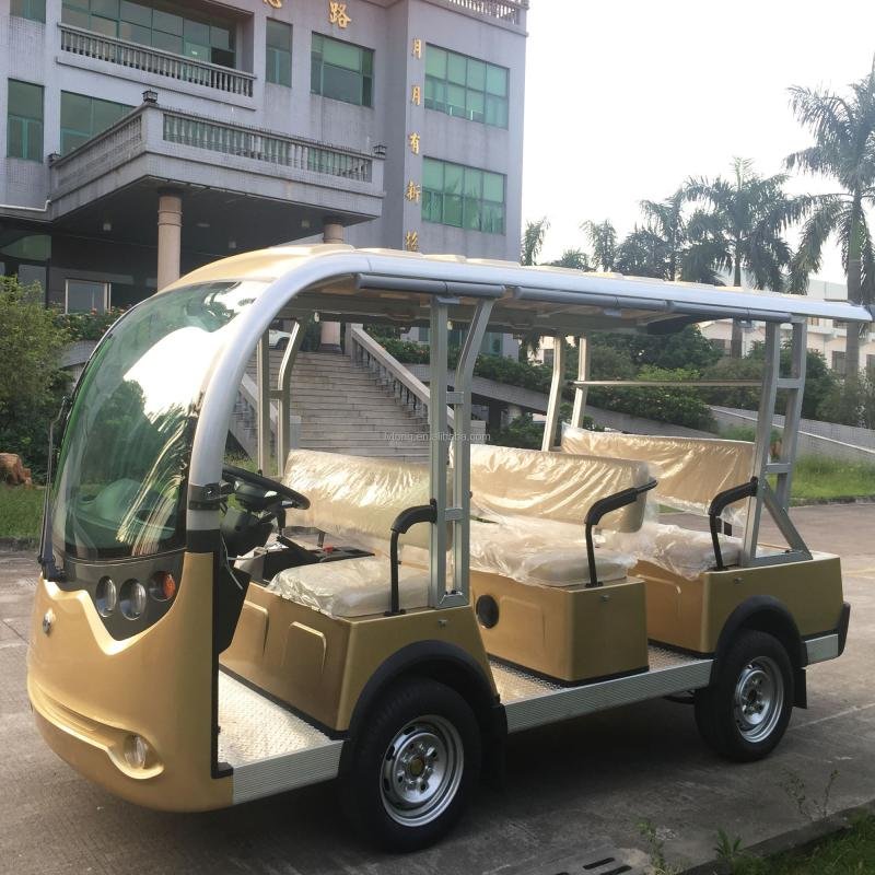 LVTONG LT-S8 48V Electric Open-Top Sightseeing Bus 5KW Mini Tour Vehicle