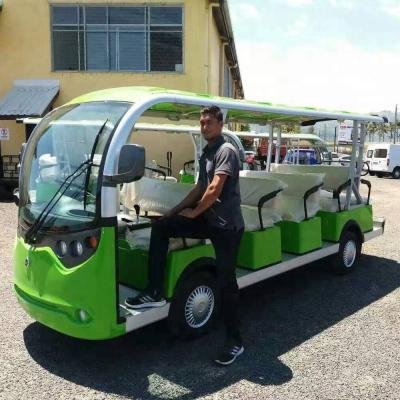 LVTONG Electric 72V 6.3kW 14-Seat Sightseeing Car for Hotel Resort Transportation
